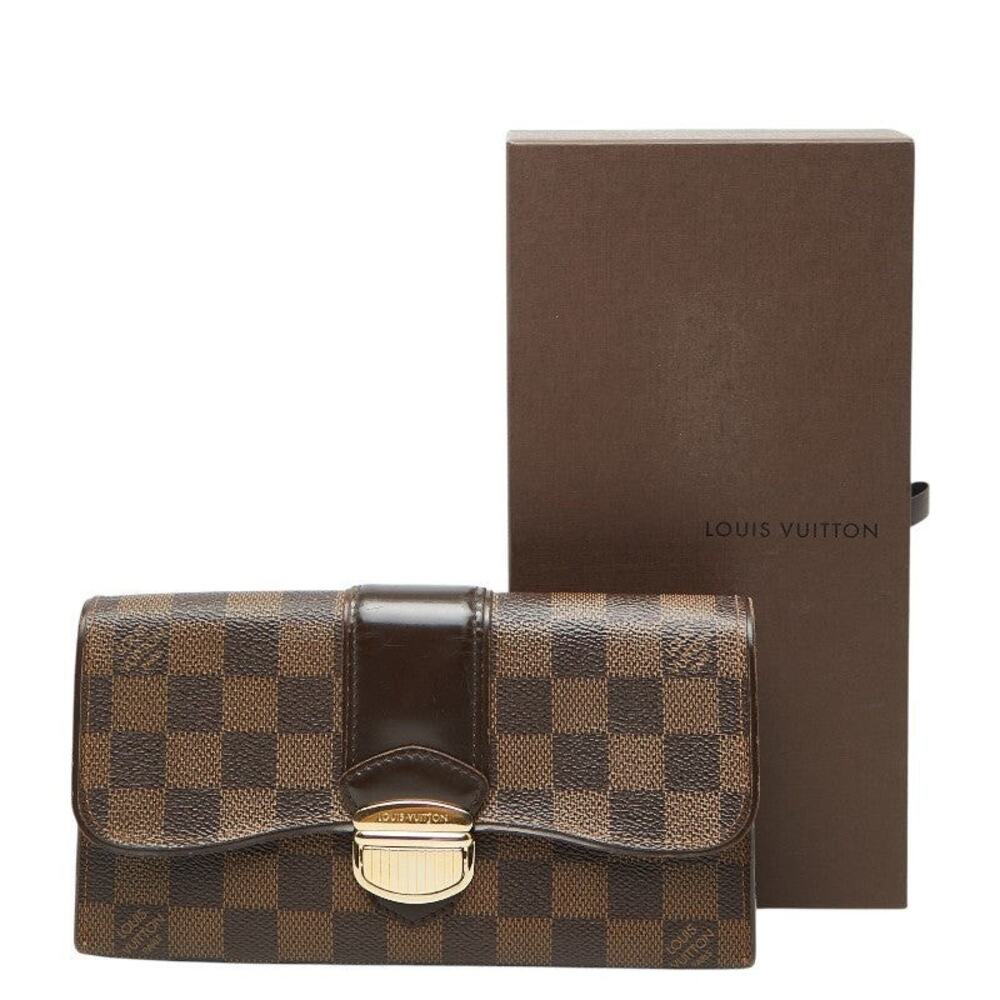 Louis Vuitton Damier Ebene Sistina Long Wallet Brown - Picture 14 of 14